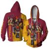 NFL Arizona Cardinals Mascot Red Yellow Zip Up Hoodie