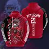 NFL Arizona Cardinals Patrick Peterson Red Black Pullover Hoodie