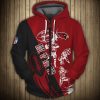 NFL Arizona Cardinals Red Black Zip Up Hoodie