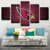 NFL Arizona Cardinals Simple Logo 5 Panel Canvas