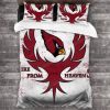 NFL Arizona Cardinals White Red Bedding Set