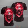 NFL Atlanta Falcons Black Red Skull T-Shirt