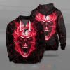 NFL Atlanta Falcons Black Red Skull Zip Up Hoodie