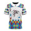 NFL Atlanta Falcons Custom Name Number Autism Awareness T-Shirt
