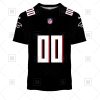 NFL Atlanta Falcons Custom Name Number Black Alternate Jersey T-Shirt