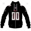 NFL Atlanta Falcons Custom Name Number Black Home Jersey Zip Up Hoodie