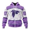 NFL Atlanta Falcons Custom Name Number Fight Cancer Zip Up Hoodie