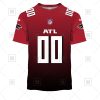 NFL Atlanta Falcons Custom Name Number Red Alternate Jersey T-Shirt