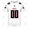 NFL Atlanta Falcons Custom Name Number White Road Jersey T-Shirt