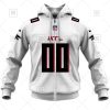 NFL Atlanta Falcons Custom Name Number White Road Jersey Zip Up Hoodie