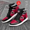 NFL Atlanta Falcons Custom Name Red Black Air Jordan 1 High Sneakers