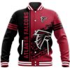 NFL Atlanta Falcons Red Black Baseball Jacket
