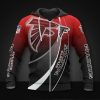 NFL Atlanta Falcons Red Black Zip Up Hoodie V5