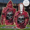 NFL Atlanta Falcons Red Camo Skull Zip Up Hoodie