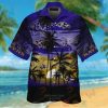 NFL Baltimore Ravens Coconut Tree Purple Hawaiian Shirt V2