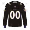 NFL Baltimore Ravens Custom Name Number Black Alternate Jersey Sweatshirt
