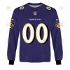 NFL Baltimore Ravens Custom Name Number Purple Home Jersey Sweatshirt