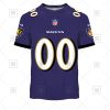 NFL Baltimore Ravens Custom Name Number Purple Home Jersey T-Shirt