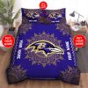 NFL Baltimore Ravens Custom Name Purple Bedding Set