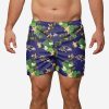 NFL Baltimore Ravens Floral Men Beach Shorts