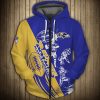 NFL Baltimore Ravens Gold Purple Zip Up Hoodie V3