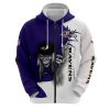 NFL Baltimore Ravens Halloween Iron Maiden Zip Up Hoodie