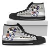 NFL Baltimore Ravens Mickey Grey High Top Shoes