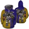 NFL Baltimore Ravens Purple Gold Mascot Pullover Hoodie
