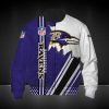 NFL Baltimore Ravens Purple White Bomber Jacket