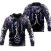 NFL Baltimore Ravens Skull Smoke Zip Up Hoodie