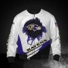 NFL Baltimore Ravens White Purple Bomber Jacket