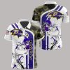 NFL Baltimore Ravens White Purple Camo Polo Shirt
