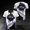 NFL Baltimore Ravens White Purple Polo Shirt