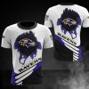 NFL Baltimore Ravens White Purple T-Shirt