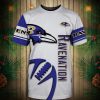 NFL Baltimore Ravens White Purple T-Shirt V2