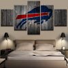 NFL Buffalo Bills Barnwood 5 Panel Canvas