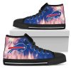 NFL Buffalo Bills Blue Fire High Top Shoes