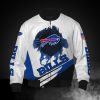 NFL Buffalo Bills Blue Logo White Graphic Bomber Jacket