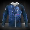 NFL Buffalo Bills Blue Scratch Zip Up Hoodie