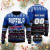 NFL Buffalo Bills Custom Name Number Blue Black Red Sweater