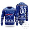 NFL Buffalo Bills Custom Name Number Blue White Ugly Sweater