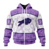 NFL Buffalo Bills Custom Name Number Fight Cancer Zip Up Hoodie