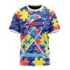 NFL Buffalo Bills Custom Name Number Puzzle Autism Awareness T-Shirt