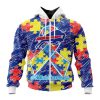 NFL Buffalo Bills Custom Name Number Puzzle Autism Awareness Zip Up Hoodie