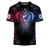 NFL Buffalo Bills Custom Name Number Rose Dragon T-Shirt