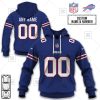 NFL Buffalo Bills Custom Name Number Royal Home Jersey Pullover Hoodie