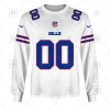 NFL Buffalo Bills Custom Name Number White Road Jersey Sweatshirt