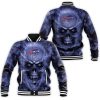 NFL Buffalo Bills Purple Black Skull Baseball Jacket