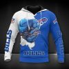 NFL Buffalo Bills White Blue Mascot Pullover Hoodie