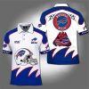 NFL Buffalo Bills White Royal Blue Helmet Polo Shirt